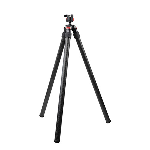 Discover the Yggdrasil Precision Tripod: ultra-light forged carbon fiber, 180cm height, 44mm leg lock system, and precision ball head for unmatched stability.